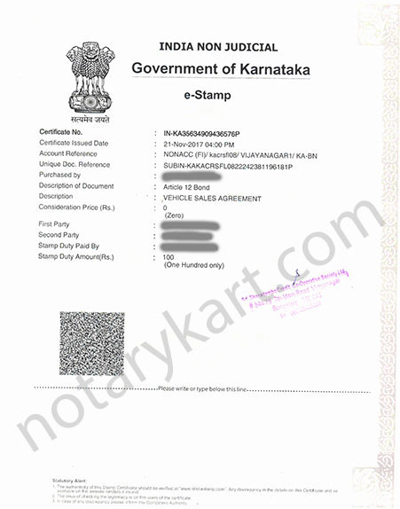 Buy E Stamp Paper Online In Bangalore Karnataka E Stamp Paper Online